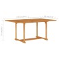 vidaXL Gartentisch 150x90x75 cm Teak Massivholz vidaXL Gartentisch 150x90x75 cm Teak Massivholz