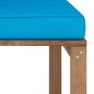 vidaXL Outdoor-Ecksofa Paletten mit Kissen in Blau vidaXL Outdoor-Ecksofa Paletten mit Kissen in Blau