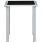 vidaXL Gartentisch Schwarz und Silbern 41x41x45 cm Stahl und Glas vidaXL Gartentisch Schwarz und Silbern 41x41x45 cm Stahl und Glas