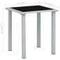 vidaXL Gartentisch Schwarz und Silbern 41x41x45 cm Stahl und Glas vidaXL Gartentisch Schwarz und Silbern 41x41x45 cm Stahl und Glas