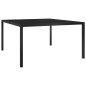 vidaXL Gartentisch 130x130x72 cm Schwarz Stahl und Glas vidaXL Gartentisch 130x130x72 cm Schwarz Stahl und Glas