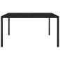 vidaXL Gartentisch 130x130x72 cm Schwarz Stahl und Glas vidaXL Gartentisch 130x130x72 cm Schwarz Stahl und Glas