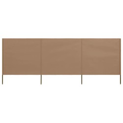 vidaXL 3-teiliges Windschutzgewebe 400 x 80 cm Taupe