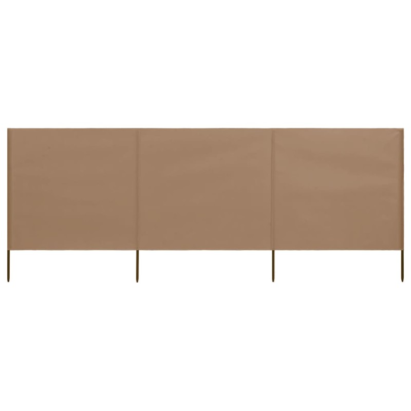 vidaXL 3-teiliges Windschutzgewebe 400 x 80 cm Taupe vidaXL 3-teiliges Windschutzgewebe 400 x 80 cm Taupe