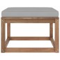 vidaXL Outdoor-Fußhocker mit Kissen in Grau vidaXL Outdoor-Fußhocker mit Kissen in Grau