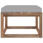 vidaXL Outdoor-Fußhocker mit Kissen in Grau vidaXL Outdoor-Fußhocker mit Kissen in Grau