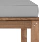 vidaXL Outdoor-Fußhocker mit Kissen in Grau vidaXL Outdoor-Fußhocker mit Kissen in Grau