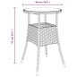 vidaXL Gartentisch Ø60x75 cm Hartglas und Poly Rattan Grau vidaXL Gartentisch Ø60x75 cm Hartglas und Poly Rattan Grau