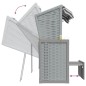 vidaXL Strandkorb mit Kissen Poly Rattan und Massivholz Grau & Weiß vidaXL Strandkorb mit Kissen Poly Rattan und Massivholz Grau & Weiß