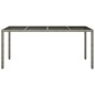 vidaXL Gartentisch Grau 190x90x75 cm Gehärtetes Glas und Poly Rattan vidaXL Gartentisch Grau 190x90x75 cm Gehärtetes Glas und Poly Rattan