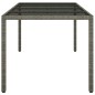 vidaXL Gartentisch Grau 190x90x75 cm Gehärtetes Glas und Poly Rattan vidaXL Gartentisch Grau 190x90x75 cm Gehärtetes Glas und Poly Rattan