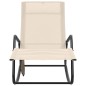 vidaXL Sonnenliege Stahl und Textilene Creme vidaXL Sonnenliege Stahl und Textilene Creme