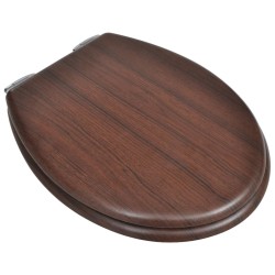 vidaXL Toilettensitze 2 Stk. Deckel mit Absenkautomatik MDF Braun