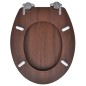 vidaXL Toilettensitze 2 Stk. Deckel mit Absenkautomatik MDF Braun vidaXL Toilettensitze 2 Stk. Deckel mit Absenkautomatik MDF Braun