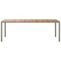 vidaXL Gartentisch Grau 250x100x75 cm Poly Rattan vidaXL Gartentisch Grau 250x100x75 cm Poly Rattan
