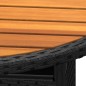 vidaXL Gartentisch Ø80x75 cm Akazienholz und Poly Rattan Schwarz vidaXL Gartentisch Ø80x75 cm Akazienholz und Poly Rattan Schwarz
