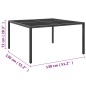 vidaXL Gartentisch Anthrazit 130x130x72 cm Stahl und Glas vidaXL Gartentisch Anthrazit 130x130x72 cm Stahl und Glas