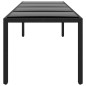 vidaXL Gartentisch 250x100x75 cm Hartglas und Poly Rattan Schwarz vidaXL Gartentisch 250x100x75 cm Hartglas und Poly Rattan Schwarz