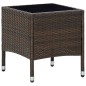 vidaXL Gartentisch Braun 40x40x45 cm Poly Rattan vidaXL Gartentisch Braun 40x40x45 cm Poly Rattan
