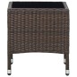 vidaXL Gartentisch Braun 40x40x45 cm Poly Rattan vidaXL Gartentisch Braun 40x40x45 cm Poly Rattan