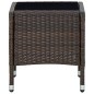 vidaXL Gartentisch Braun 40x40x45 cm Poly Rattan vidaXL Gartentisch Braun 40x40x45 cm Poly Rattan