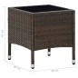 vidaXL Gartentisch Braun 40x40x45 cm Poly Rattan vidaXL Gartentisch Braun 40x40x45 cm Poly Rattan