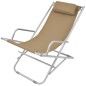 Liegestühle 2 Stk. Stahl Taupe Liegestühle 2 Stk. Stahl Taupe