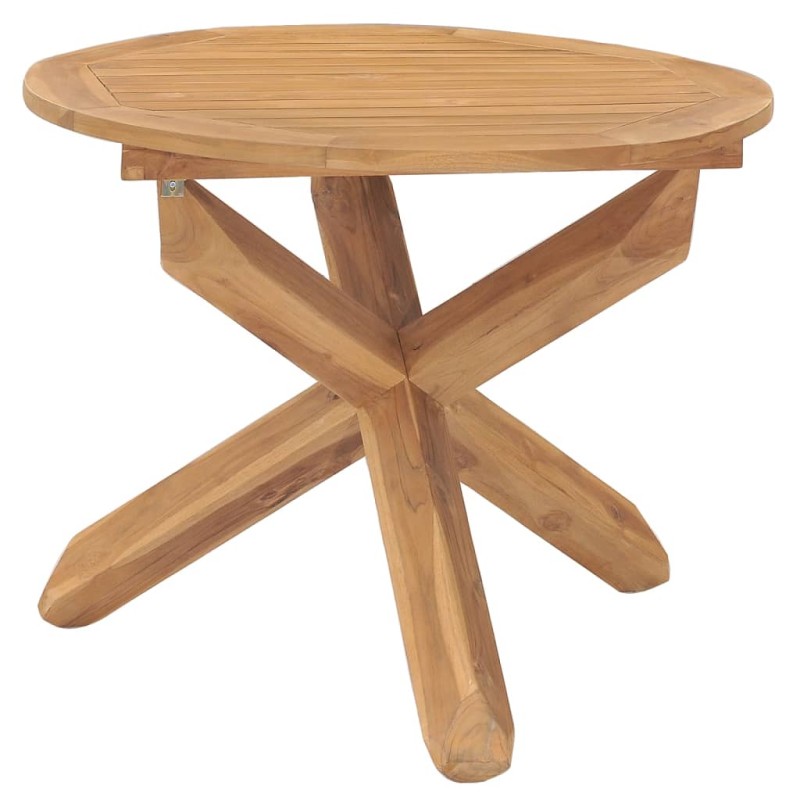 vidaXL Garten-Esstisch Ø90x75 cm Massivholz Teak vidaXL Garten-Esstisch Ø90x75 cm Massivholz Teak