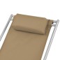 Liegestühle 2 Stk. Stahl Taupe Liegestühle 2 Stk. Stahl Taupe