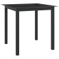 vidaXL Gartentisch Schwarz 80x80x74 cm Aluminium und Glas vidaXL Gartentisch Schwarz 80x80x74 cm Aluminium und Glas