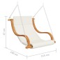 vidaXL Hängeliege mit Kissen Creme Bugholz mit Teak-Finish