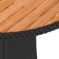 vidaXL Garten-Esstisch Schwarz Ø 70 cm Poly Rattan Massivholz Akazie vidaXL Garten-Esstisch Schwarz Ø 70 cm Poly Rattan Massivholz Akazie
