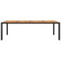 vidaXL Gartentisch 250x100x75 cm Akazienholz und Poly Rattan Schwarz vidaXL Gartentisch 250x100x75 cm Akazienholz und Poly Rattan Schwarz