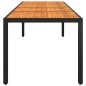 vidaXL Gartentisch 250x100x75 cm Akazienholz und Poly Rattan Schwarz vidaXL Gartentisch 250x100x75 cm Akazienholz und Poly Rattan Schwarz