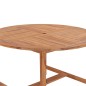 vidaXL Garten-Esstisch Ø110x75 cm Massivholz Teak vidaXL Garten-Esstisch Ø110x75 cm Massivholz Teak