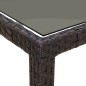 vidaXL Gartentisch 90x90x75 cm Gehärtetes Glas Poly Rattan Braun vidaXL Gartentisch 90x90x75 cm Gehärtetes Glas Poly Rattan Braun