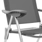 Klappbare Campingstühle 4 Stk. Grau Aluminium Klappbare Campingstühle 4 Stk. Grau Aluminium