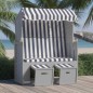 vidaXL Strandkorb mit Dach Poly Rattan und Massivholz Blau & Weiß vidaXL Strandkorb mit Dach Poly Rattan und Massivholz Blau & Weiß