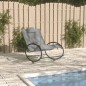 vidaXL Sonnenliege mit Kissen Stahl und Textilene Grau vidaXL Sonnenliege mit Kissen Stahl und Textilene Grau