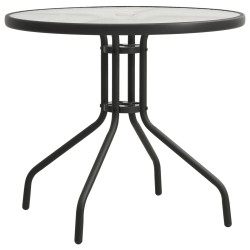 vidaXL Bistrotisch Anthrazit Ø80x71 cm Stahl