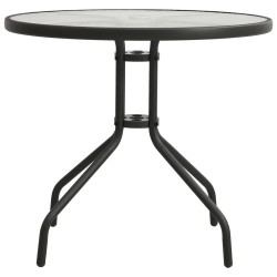 vidaXL Bistrotisch Anthrazit Ø80x71 cm Stahl