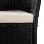 Gartenstühle mit Polstern 2 Stk. Poly Rattan Schwarz Gartenstühle mit Polstern 2 Stk. Poly Rattan Schwarz