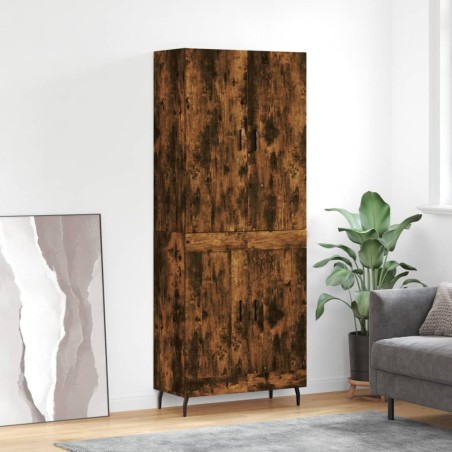 Highboard Räuchereiche 69,5x34x180 cm Holzwerkstoff