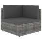 vidaXL 9-tlg. Garten-Lounge-Set mit Kissen Grau Poly Rattan vidaXL 9-tlg. Garten-Lounge-Set mit Kissen Grau Poly Rattan