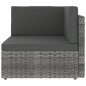 vidaXL 9-tlg. Garten-Lounge-Set mit Kissen Grau Poly Rattan vidaXL 9-tlg. Garten-Lounge-Set mit Kissen Grau Poly Rattan