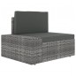 vidaXL 9-tlg. Garten-Lounge-Set mit Kissen Grau Poly Rattan vidaXL 9-tlg. Garten-Lounge-Set mit Kissen Grau Poly Rattan