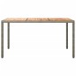 vidaXL Gartentisch 150x90x75 cm Poly Rattan und Akazienholz Grau vidaXL Gartentisch 150x90x75 cm Poly Rattan und Akazienholz Grau