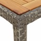 vidaXL Gartentisch 150x90x75 cm Poly Rattan und Akazienholz Grau vidaXL Gartentisch 150x90x75 cm Poly Rattan und Akazienholz Grau