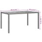 vidaXL Gartentisch 150x90x75 cm Poly Rattan und Akazienholz Grau vidaXL Gartentisch 150x90x75 cm Poly Rattan und Akazienholz Grau