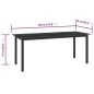 vidaXL Gartentisch Schwarz 190x90x74 cm Aluminium und Glas vidaXL Gartentisch Schwarz 190x90x74 cm Aluminium und Glas
